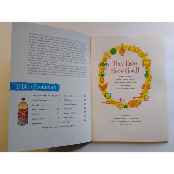 Mr Peanut Planters Original 1955 Cookbook Mister Nut In Chefs Hat Apron Vintage - Picture 6 of 12